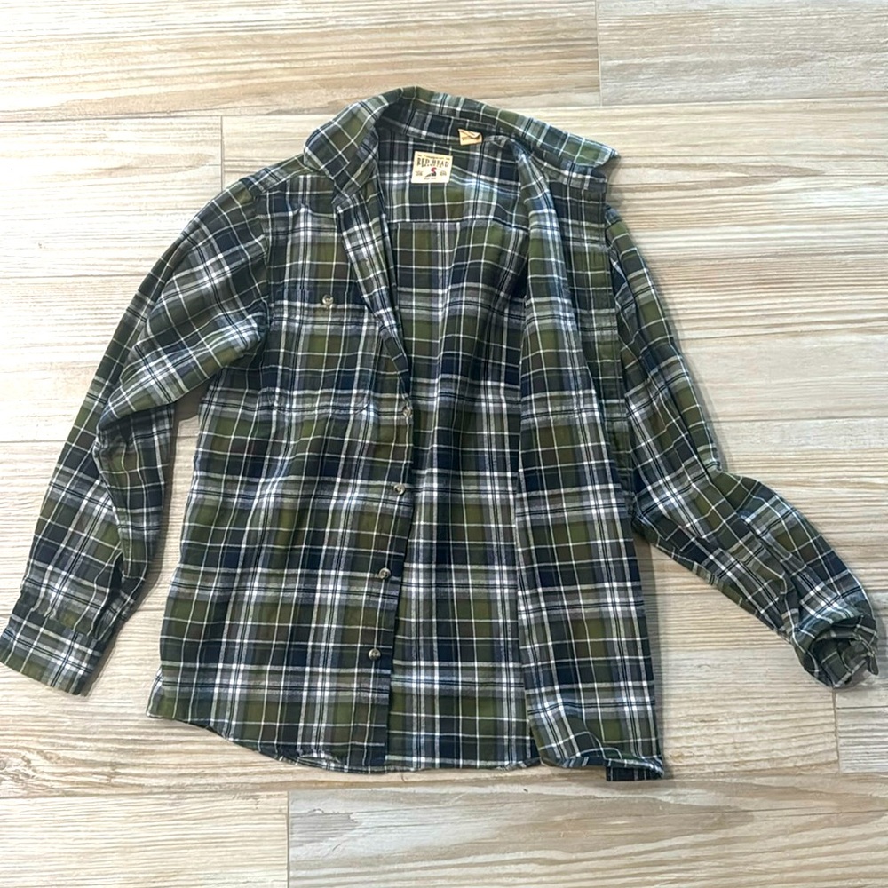 Unisex Flannel green/blue size M